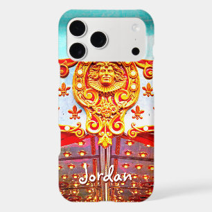 Vintage retro carousel face photo add your name iPhone 17 pro max case