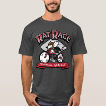 Vintage Retro Cartoon Motorcycle "Rat Race"
