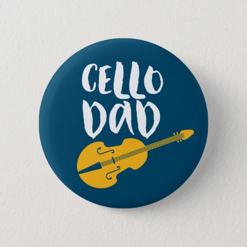 Vintage Retro Cello Dad Cellist Player Button