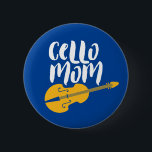 Vintage Retro Cello Mom Cellist Player Button<br><div class="desc">Vintage retro orchestra music fan design for those playing string musical instrument in a music band or symphony. Cool classical music lover merchandise for cellist, musician and artist. Perfect for cello music teacher, orchestra fan and those who love to play cello or just love music. Great souvenir, Christmas gift and...</div>
