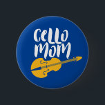 Vintage Retro Cello Mom Cellist Player Button<br><div class="desc">Vintage retro orchestra music fan design for those playing string musical instrument in a music band or symphony. Cool classical music lover merchandise for cellist, musician and artist. Perfect for cello music teacher, orchestra fan and those who love to play cello or just love music. Great souvenir, Christmas gift and...</div>