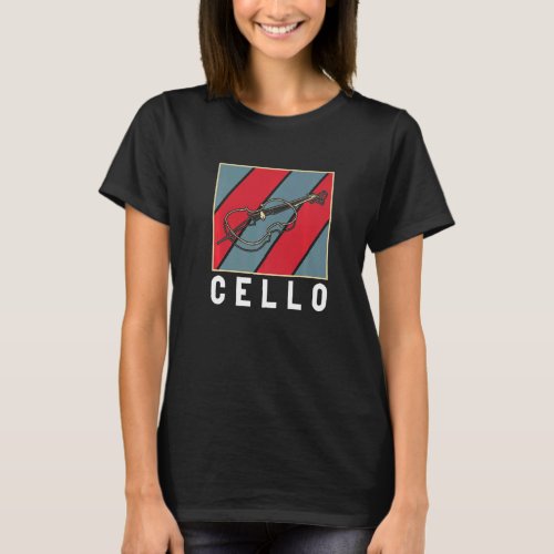 Vintage Retro Cello Player Cellist T_Shirt