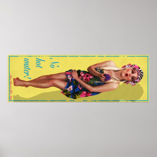 Vintage Retro Cheesecake Pinup Girl Art Poster (Front)