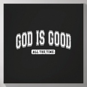 Vintage Retro Christian God is Good All The Time J Canvas Photo Tile