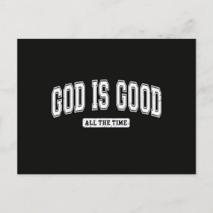Vintage Retro Christian God is Good All The Time J Holiday Postcard