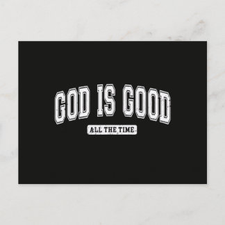 Vintage Retro Christian God is Good All The Time J Holiday Postcard