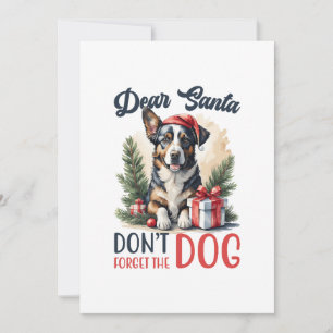 Vintage Retro Christmas Gift Pet Dog Cute Puppy Holiday Card