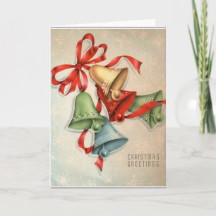 Vintage Retro Christmas Greeting Card