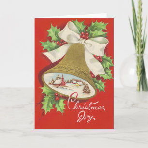 Vintage Retro Christmas Greeting Card