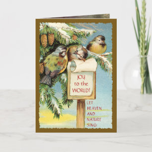 Vintage Retro Christmas Joy to the World Holiday