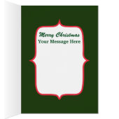 Vintage retro Christmas kids add message card (Inside (Right))