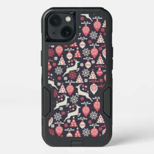 Vintage Retro Christmas Pattern Holiday iPhone 13 Case
