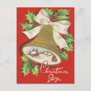Vintage Retro Christmas Postcard