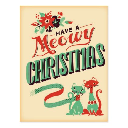 Vintage Retro Christmas Postcard