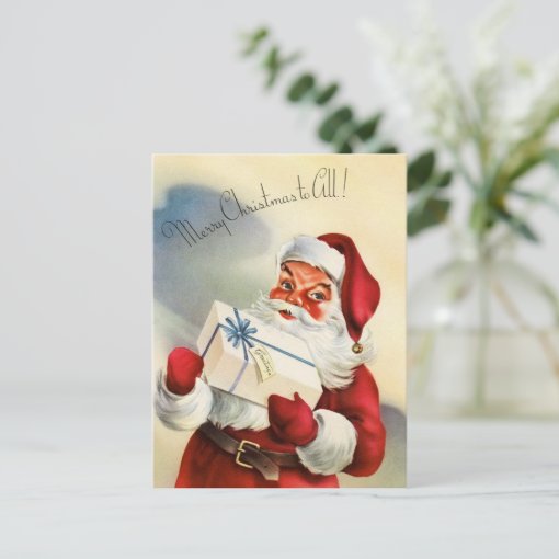 Vintage Retro Christmas Postcard | Zazzle