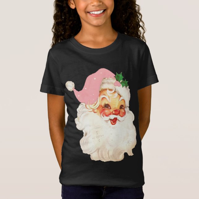 Vintage Retro Christmas Santa Claus T-Shirt (Front)