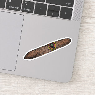 Vintage Retro Cigar Art Vinyl Sticker