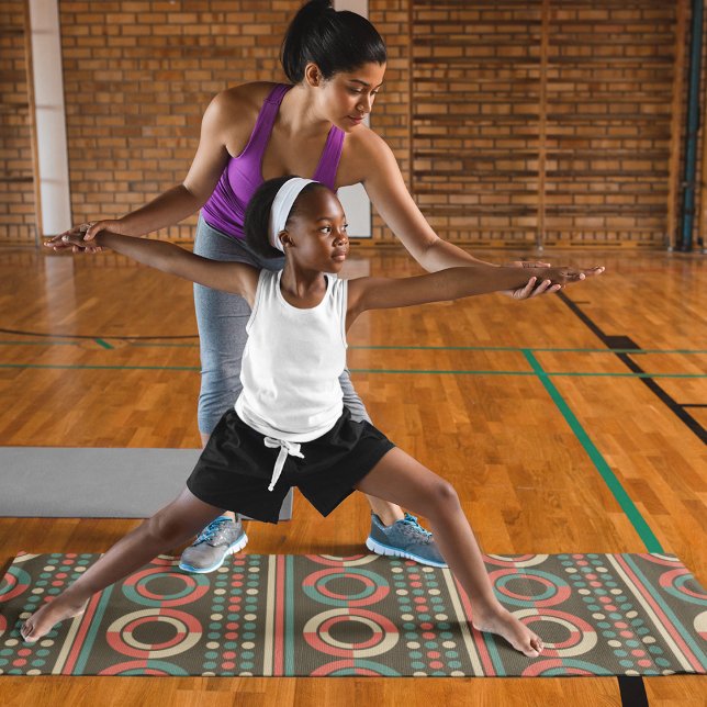 vintage retro circles yoga mat (Creator Uploaded)