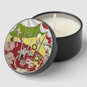Vintage Retro Circus Animals Ring Theme Mini Candle Favors