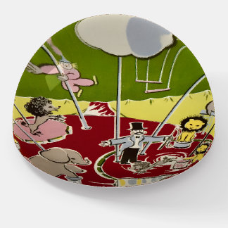 Vintage Retro Circus Animals Ring Theme Paperweight