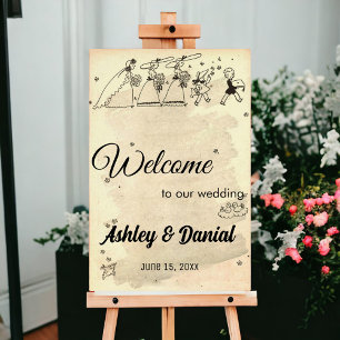 Vintage Retro Classic Bridesmaids Rustic Wedding Foam Board