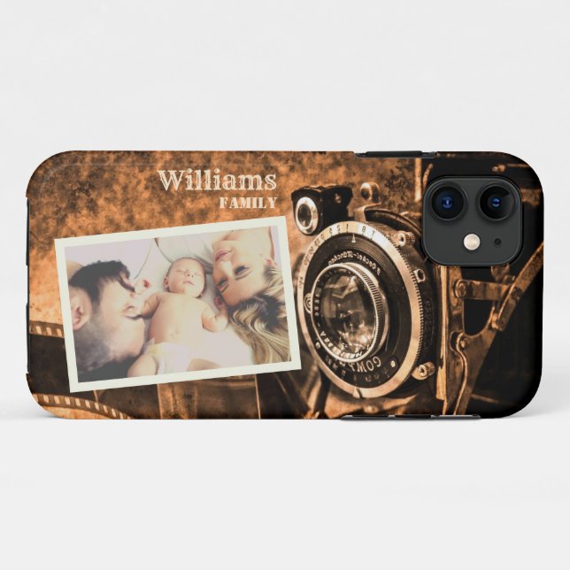 Vintage retro classic camera rustic custom family  Case-Mate iPhone case (Back (Horizontal))