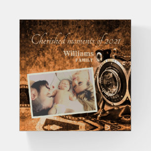 Vintage retro classic camera rustic custom family paperweight
