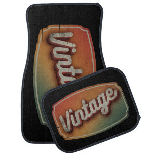 VINTAGE RETRO CLASSIC GIFT CAR FLOOR MAT
