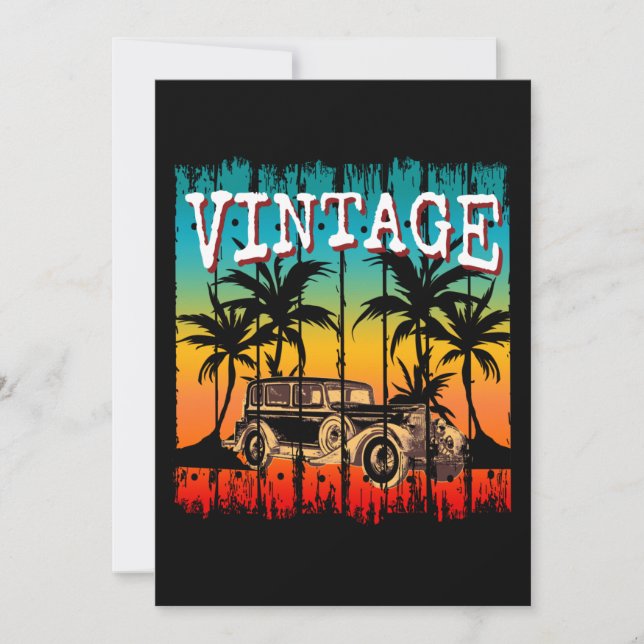 VINTAGE RETRO CLASSIC GIFT INVITATION (Front)