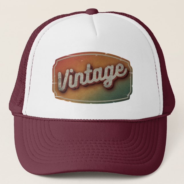 VINTAGE RETRO CLASSIC GIFT  TRUCKER HAT (Front)