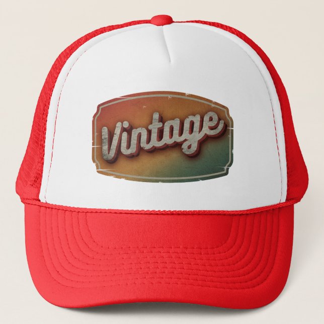 VINTAGE RETRO CLASSIC GIFT  TRUCKER HAT (Front)