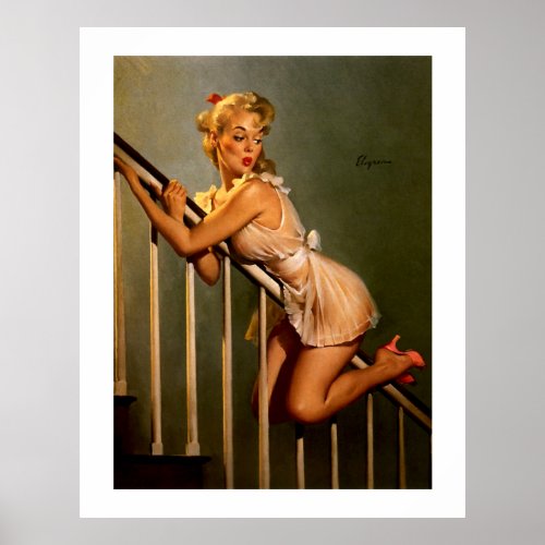 Vintage Retro Classic Pin Up Girl Poster