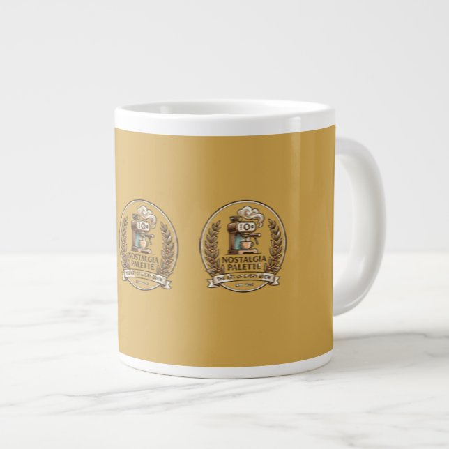 Vintage Retro Coffee Espresso Machine Ceramic Mug (Front Right)