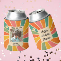 Vintage Retro Colorful Photo Birthday Personalized