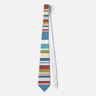 Vintage Retro Colorful Stripes #5 Tie