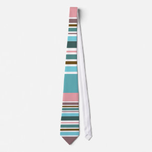 Vintage Retro Colorful Stripes #7 Tie