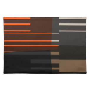 Vintage Retro Colorful Stripes Art Pattern Placemat