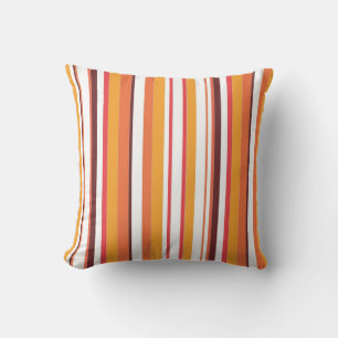 Vintage Retro Colorful Stripes Pattern Pillow