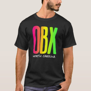 Vintage Retro Colorful Text Outer Banks OBX 1 T-Shirt