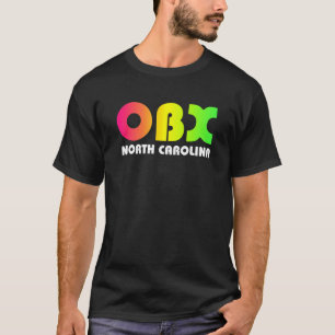Vintage Retro Colorful Text Outer Banks OBX T-Shirt
