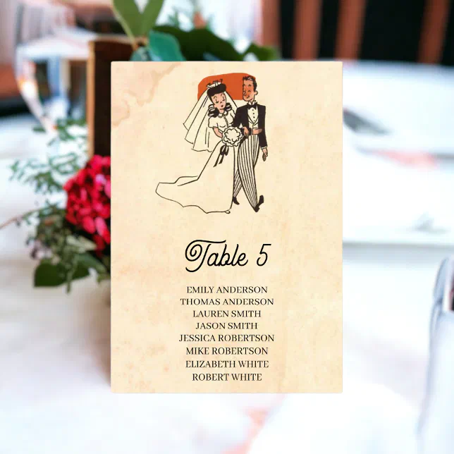 Vintage Retro Comic Book Pop Art Rustic Wedding Table Number | Zazzle