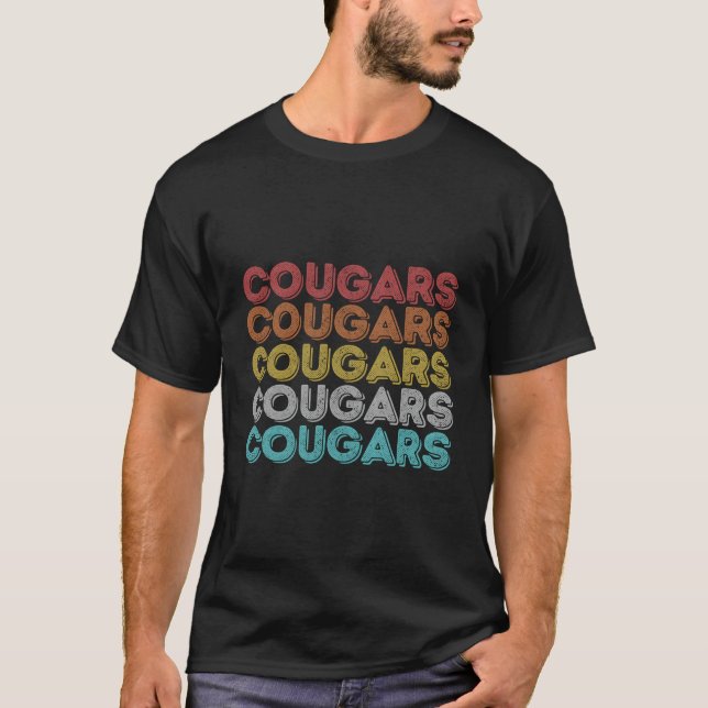 Vintage Retro Cougars T-Shirt (Front)