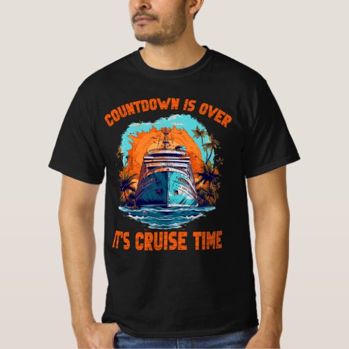 Vintage Retro Countdown Is Over Its Cruise Time T_Shirt