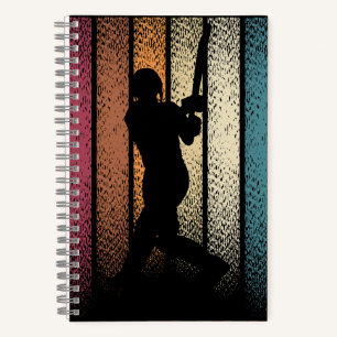 Vintage Retro Cricket Notebook