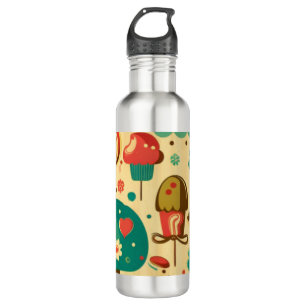 Vintage retro cute design for kids stainless steel water bottle