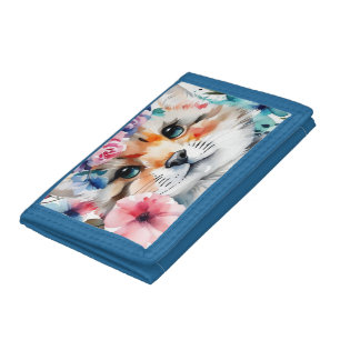 Vintage retro cute design for kids tri-fold wallet