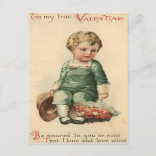 Vintage Retro Cute Victorian Baby Valentine Card