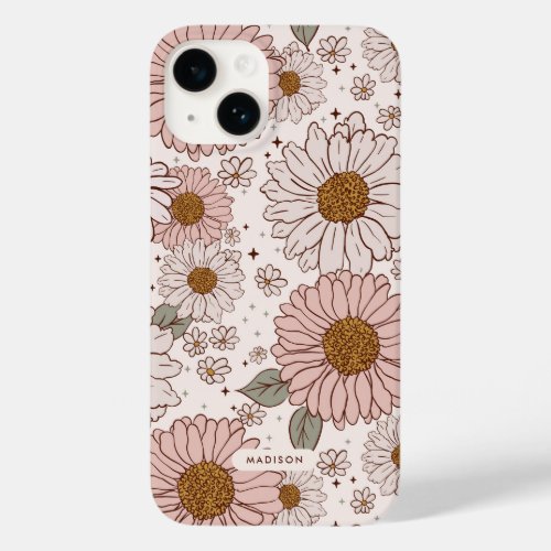 Vintage Retro Daisy Boho Personalized Case_Mate iP Case_Mate iPhone 14 Case