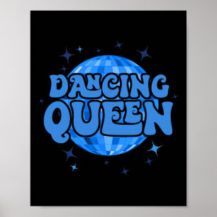 Vintage Retro Dancing Queens Bachelorette Party Ma Poster