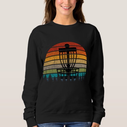 Vintage Retro Disc Golf Retro Flying Disc Sweatshirt